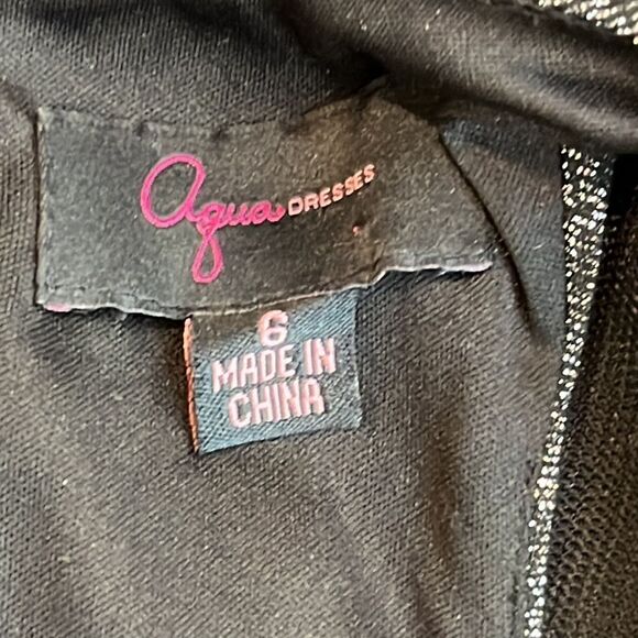 Nwot Aqua metallic black & grey party dress - Picture 6 of 7